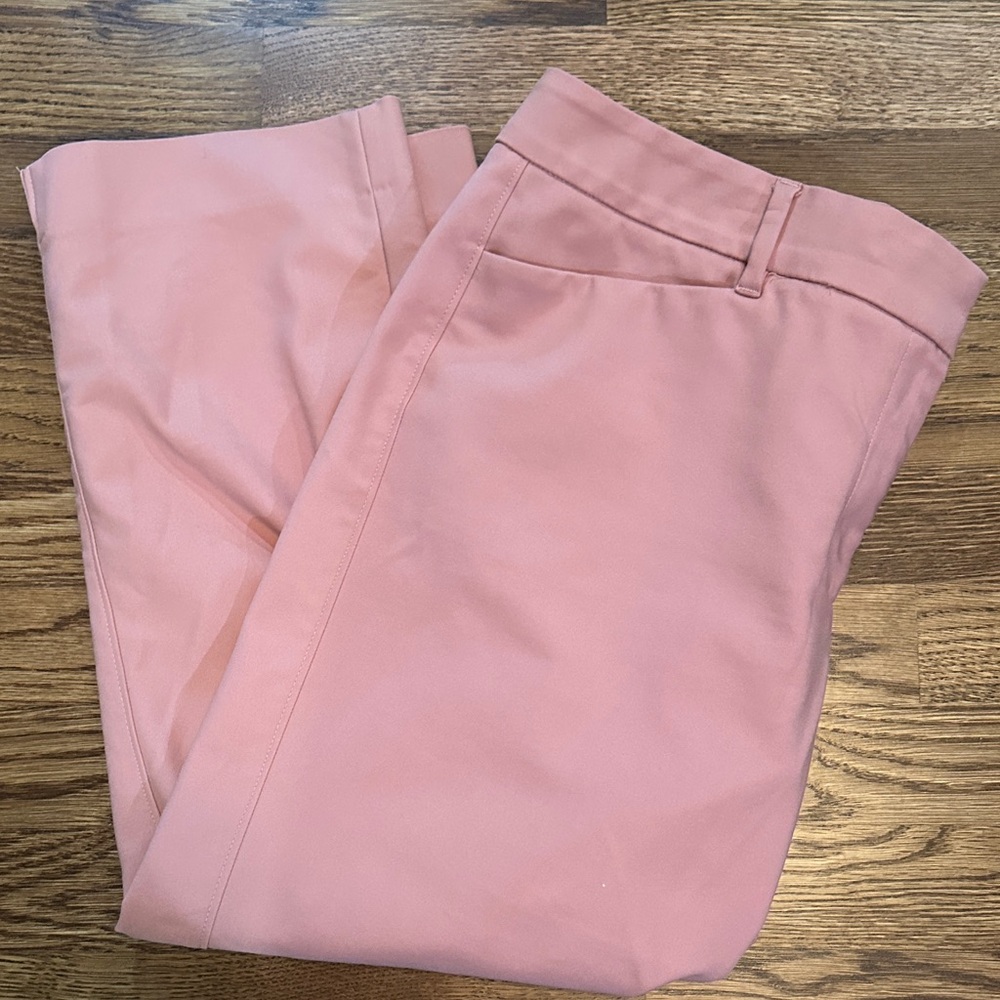 White House Black Market Dusty Rose Straight Crop Pants